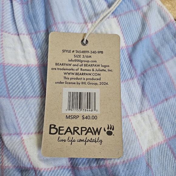 Bearpaw Plaid PomPom Ruffle Dress + Diaper Cover - Picture 6 of 7